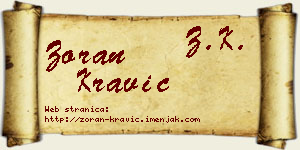 Zoran Kravić vizit kartica
